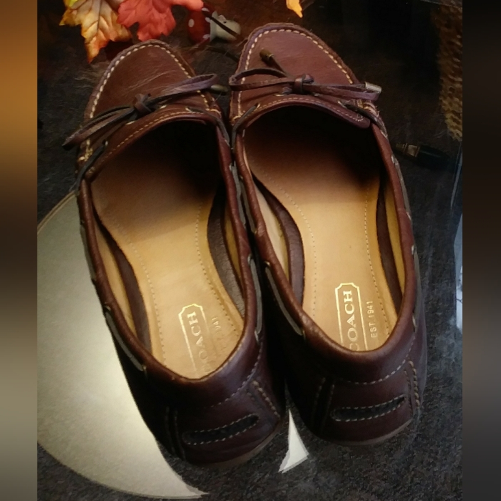 Coach Patrice Brown Leather Loafers - Picture 3 of 3